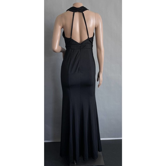 Lulus Dress Women S Tenth Avenue Black Ruched Halter Maxi Formal Event Maxi NWOT - Picture 7 of 13